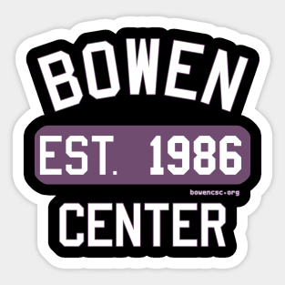 Bowen Center 1986 (Purple White Full) Sticker